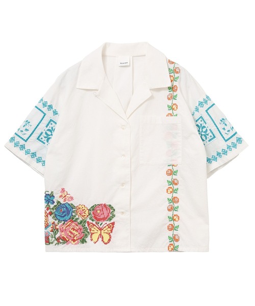「ROSE BUD」 半袖シャツ ONE SIZE ブラック レディースの画像