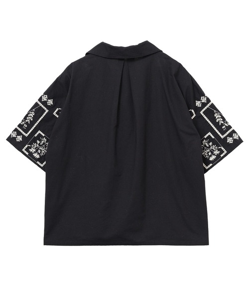 「ROSE BUD」 半袖シャツ ONE SIZE ブラック レディースの画像