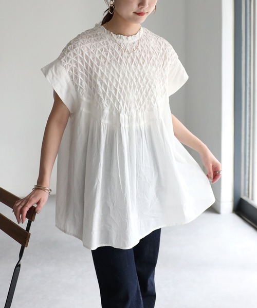「Riberry」 半袖ブラウス MEDIUM ブラック レディース_画像6