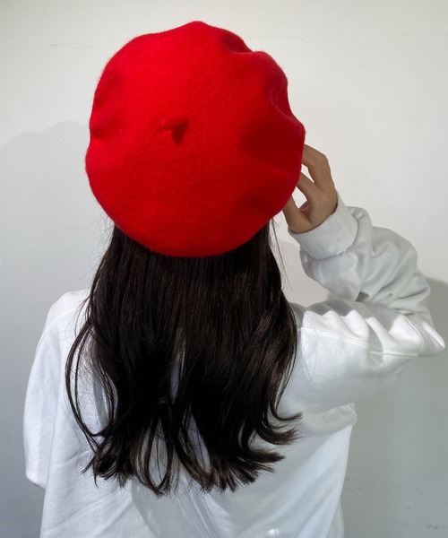 pyornim（ピョルニム） 帽子 ベレー帽 リボンワンポイントフェルト