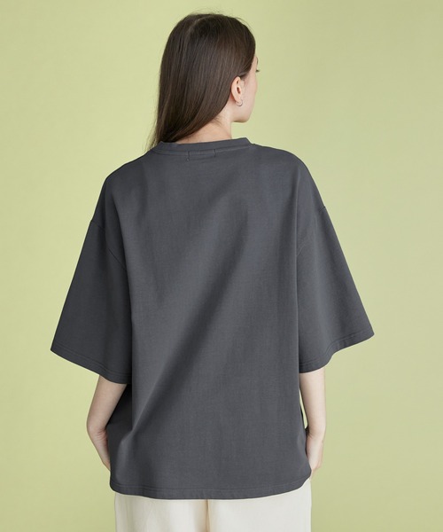 「molk」 半袖Tシャツ S ホワイト×ネイビー メンズ_画像4