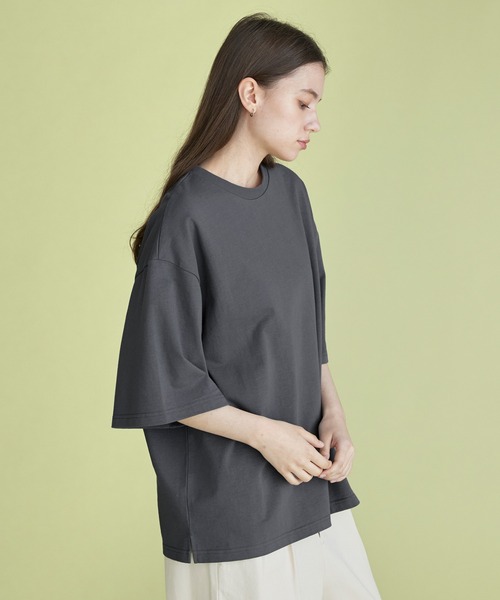 「molk」 半袖Tシャツ S ホワイト×ネイビー メンズ_画像5