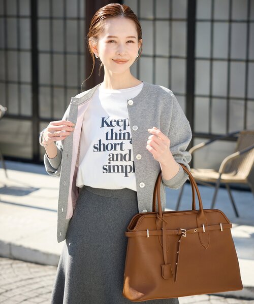 「SLOBE IENA」 ニットカーディガン FREE チャコールグレー レディース_画像6