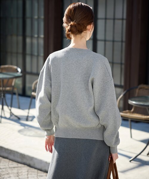 「SLOBE IENA」 ニットカーディガン FREE チャコールグレー レディース_画像9