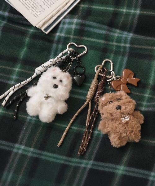 HEILIS（ヘイリス） ドッグマスコットチャーム / ブラウン ホワイト