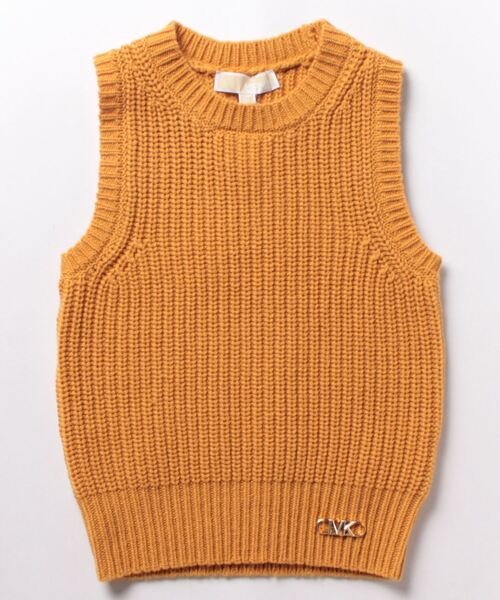 「MICHAEL KORS」 ニットベスト XX-SMALL オレンジ レディース_画像3