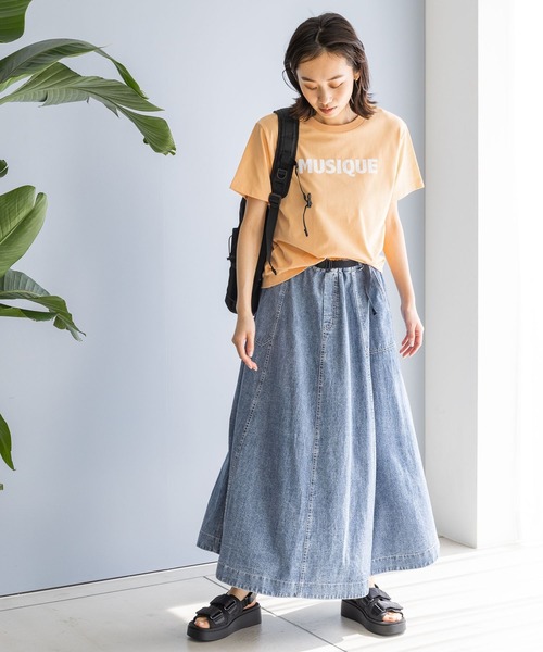 「niko and...」 ロングスカート LARGE オフホワイト レディース_画像4