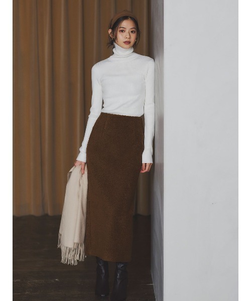 anuansタイトスカート anuans（アニュアンス） スカート ボアタイトスカート : ZOZOTOWN