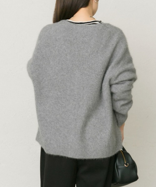 CÉLINE ウール100% カーディガン グレー ダークグリーン CÉLINE ウール100% カーディガン グレー ダークグリーン