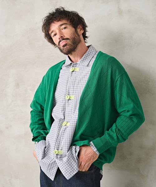 セーター ニット 「KELEN MENS / ケレン メンズ」OPENWORK KNIT CARDIGAN メンズ