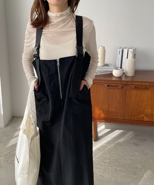 「210nouve」 サロペットスカート FREE ブラック レディース_画像2