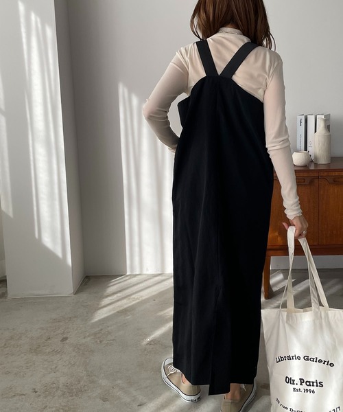 「210nouve」 サロペットスカート FREE ブラック レディース_画像5