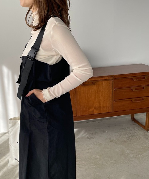 「210nouve」 サロペットスカート FREE ブラック レディース_画像8