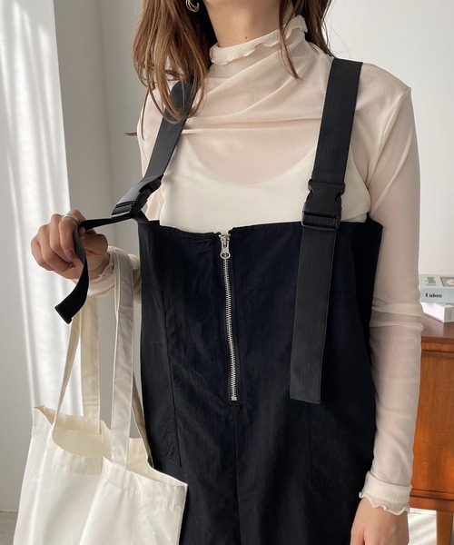 「210nouve」 サロペットスカート FREE ブラック レディース_画像9