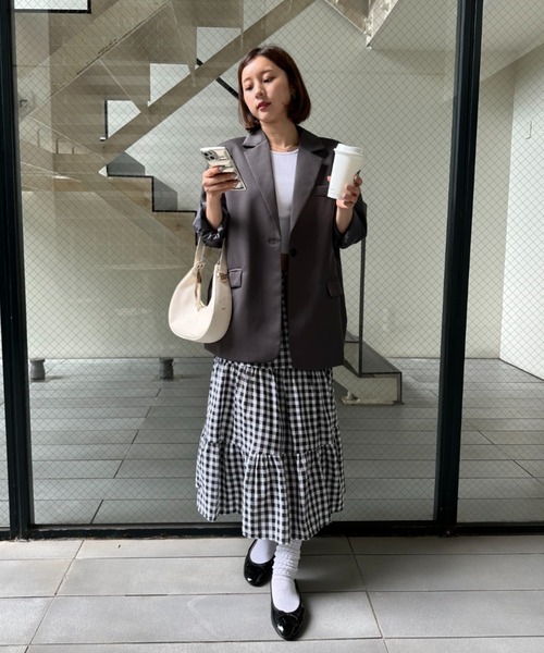 「gossip!ロサンゼルス」 テーラードジャケット FREE グレー レディース_画像9