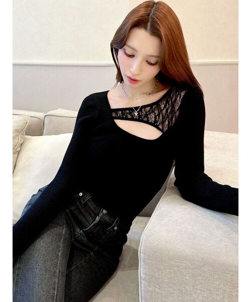 RESEXXY（リゼクシー） ニット セーター レースコンビニットプル