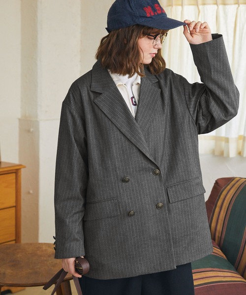 ブラウン テーラードジャケット フリーサイズ FREAK'S STORE（フリークスストア） テーラードジャケット S ブラウン