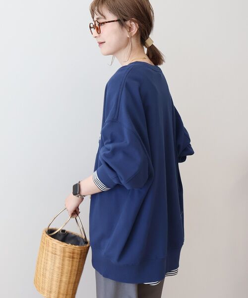 「AMERICAN HOLIC」 スウェットカットソー FREE ネイビー レディース_画像9