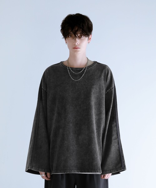 「LILL」 長袖Tシャツ M チャコール メンズ_画像2