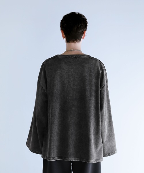 「LILL」 長袖Tシャツ M チャコール メンズ_画像4