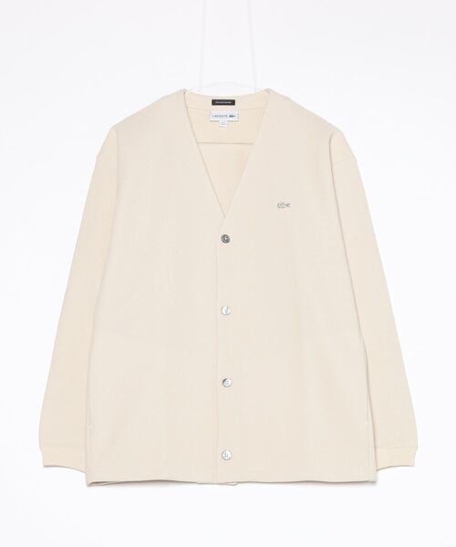 LACOSTE」 カーディガン L ベージュ メンズ LACOSTE（ラコステ