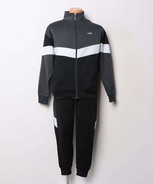 FILA セットアップ　Mサイズ FILA（フィラ） セットアップ M ブラック×グレー メンズ : ZOZOTOWN