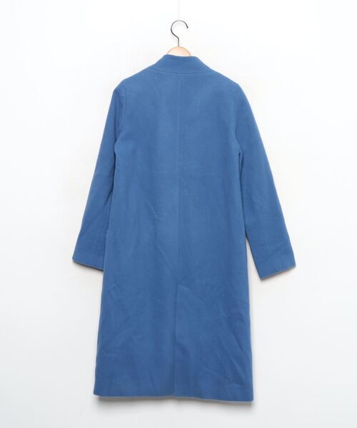 「UNITED TOKYO」 ノーカラーコート 2 ブルー レディース_画像2