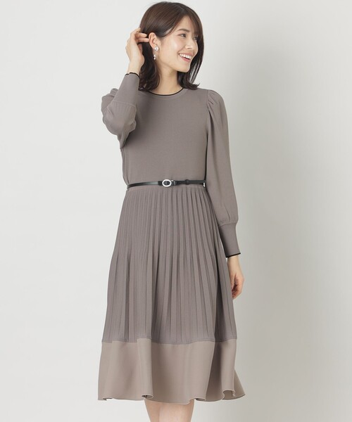 TO BE CHIC（トゥー ビー シック） 長袖ワンピース 40 ベージュ