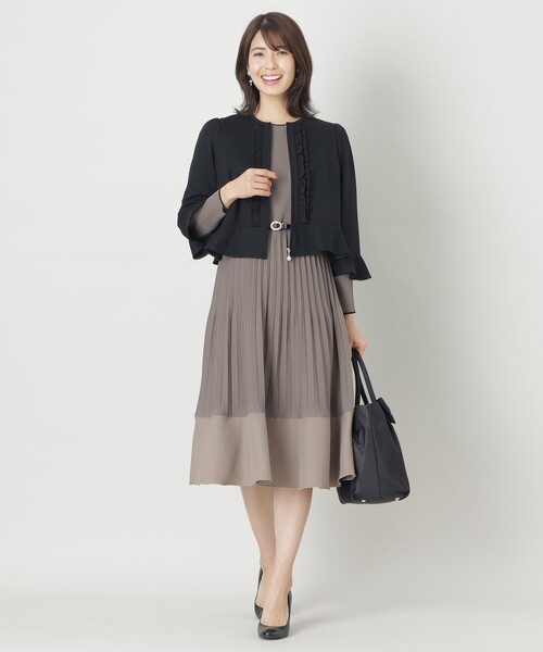 TO BE CHIC（トゥー ビー シック） 長袖ワンピース 40 ベージュ