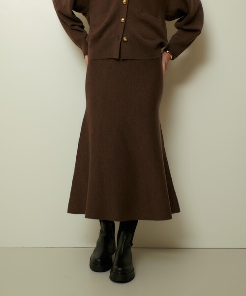 「allureville」 ニットスカート 2 ブルー レディース_画像2