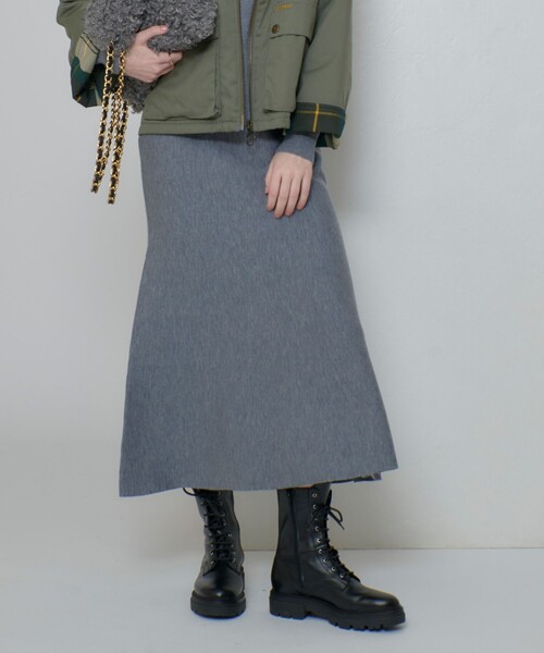 「allureville」 ニットスカート 2 ブルー レディース_画像3