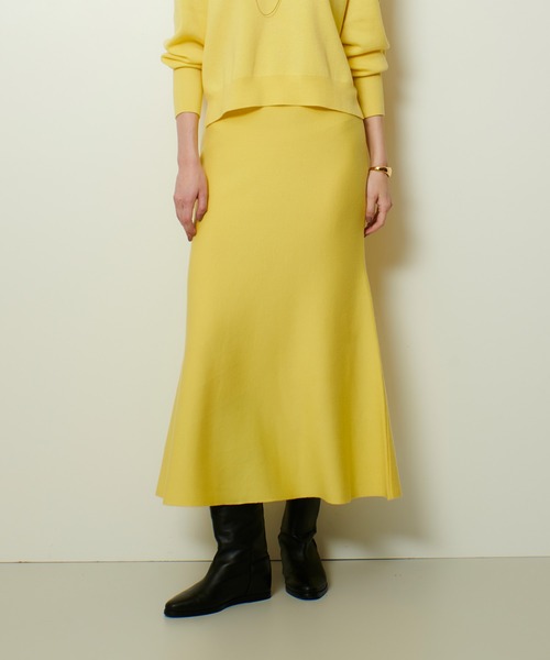 「allureville」 ニットスカート 2 ブルー レディース_画像5