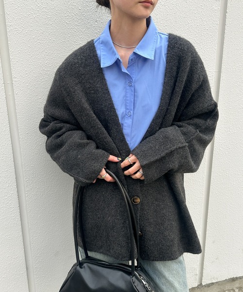 select MOCA by son」 ニットカーディガン FREE ブラック レディース