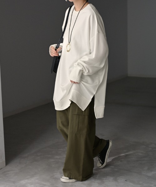 「HUG.U」 スウェットカットソー FREE ベージュ系その他 レディース_画像4