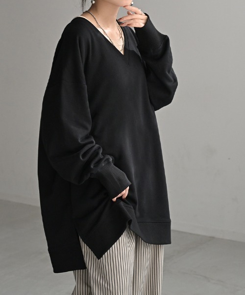 「HUG.U」 スウェットカットソー FREE ベージュ系その他 レディース_画像7