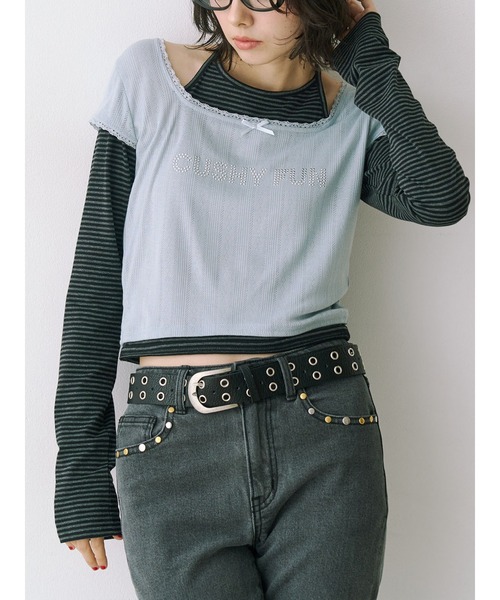 jouetie（ジュエティ） tシャツ レイヤードライクホルターネック