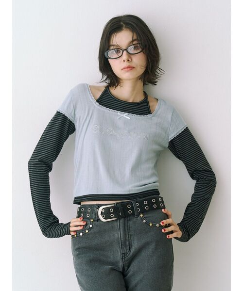 jouetie（ジュエティ） tシャツ レイヤードライクホルターネック