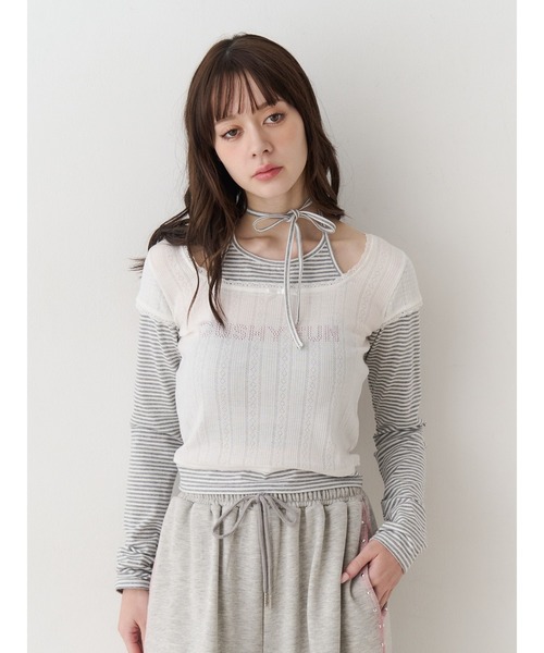 jouetie（ジュエティ） tシャツ レイヤードライクホルターネック
