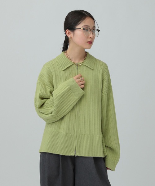 LIMIカーディガン amini カーディガン 「2025 AW」もちもちニット ラグランスリーブ