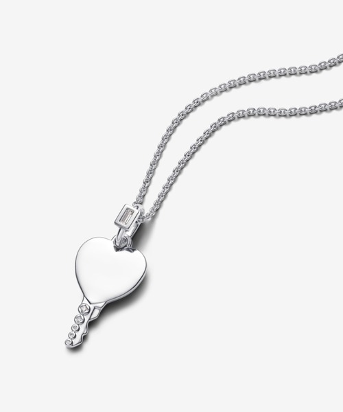PANDORA（パンドラ） チャーム エングレーバブル ハート キー シルバー