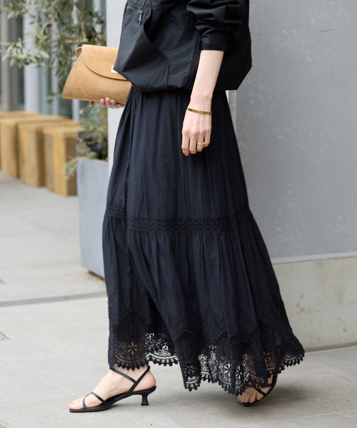 SLOBE IENA（スローブイエナ） スカート 「WEB限定/追加」コットン