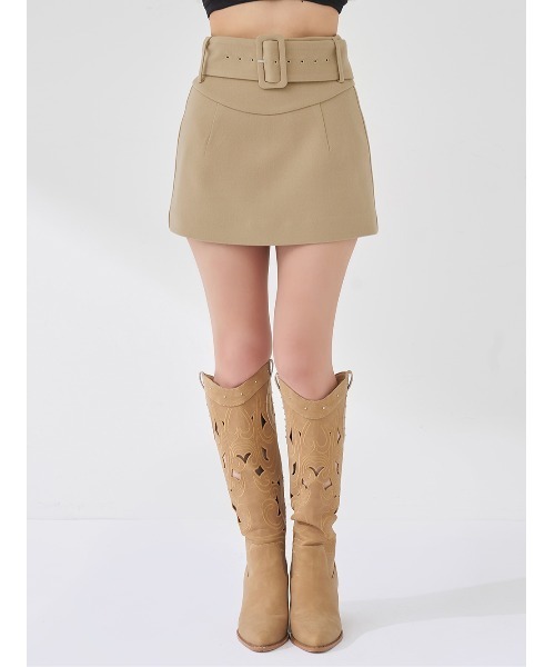 Darich（ダーリッチ） スカート シェイプラインベルトミニスカート