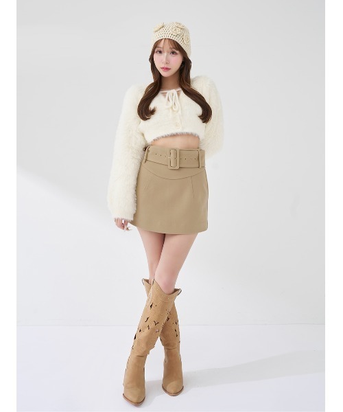 Darich（ダーリッチ） スカート シェイプラインベルトミニスカート