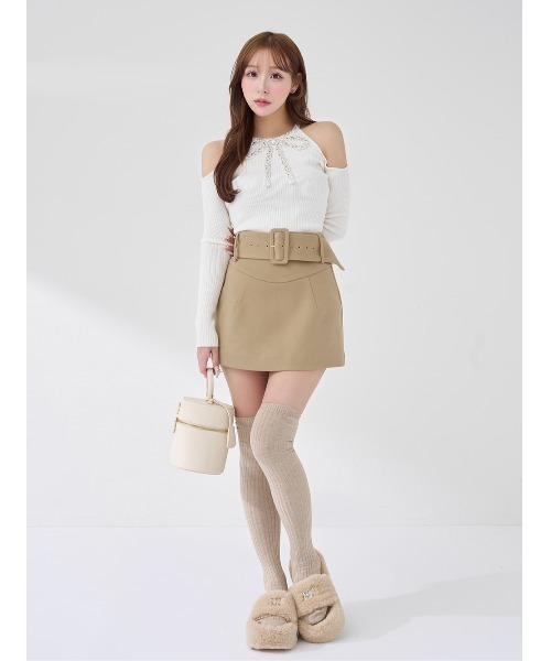 Darich（ダーリッチ） スカート シェイプラインベルトミニスカート