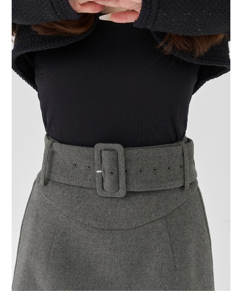 Darich（ダーリッチ） スカート シェイプラインベルトミニスカート