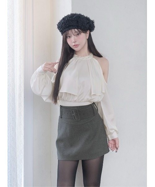 Darich（ダーリッチ） スカート シェイプラインベルトミニスカート