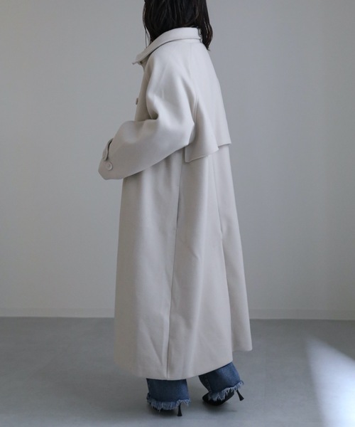 「ap retro」 ステンカラーコート FREE グレー レディース_画像7