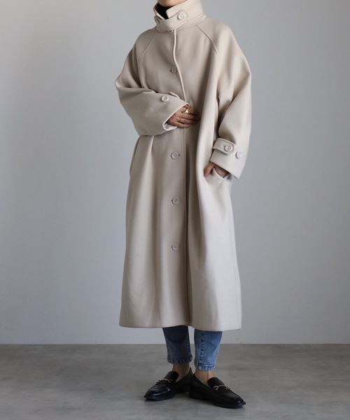 「ap retro」 ステンカラーコート FREE グレー レディース_画像8