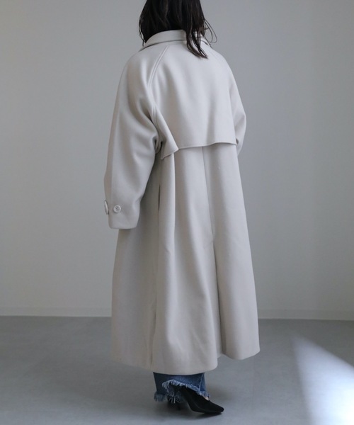 「ap retro」 ステンカラーコート FREE グレー レディース_画像9