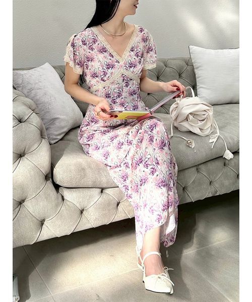 LILY BROWN（リリーブラウン） ワンピース ロマンティックレーストリム